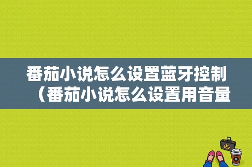 番茄小說怎么設(shè)置藍(lán)牙控制（番茄小說怎么設(shè)置用音量鍵翻頁(yè)）