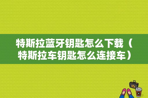 特斯拉藍牙鑰匙怎么下載（特斯拉車鑰匙怎么連接車）