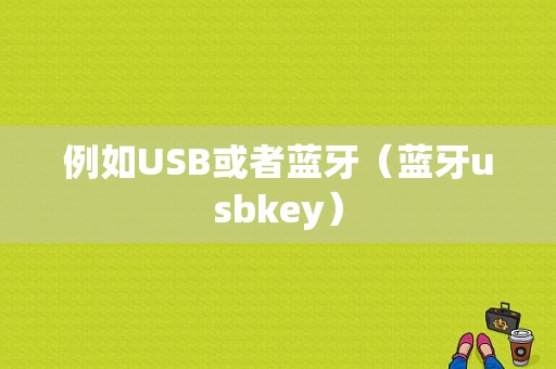 例如USB或者藍(lán)牙（藍(lán)牙usbkey）